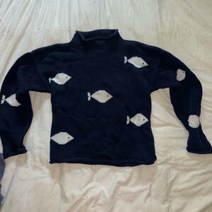 Talbots Women’s Navy & White Fis Knitted Sweater